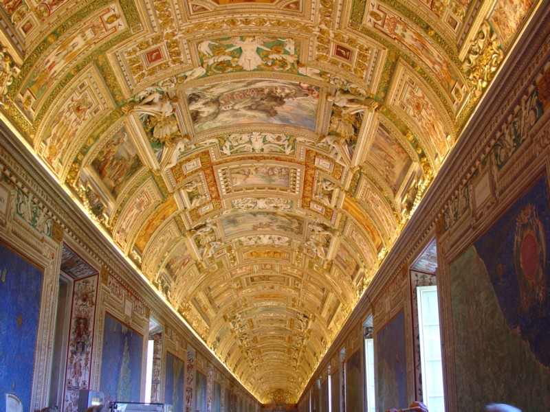 Roma - Musei Vaticani - soffitto della galleria delle carte geografiche